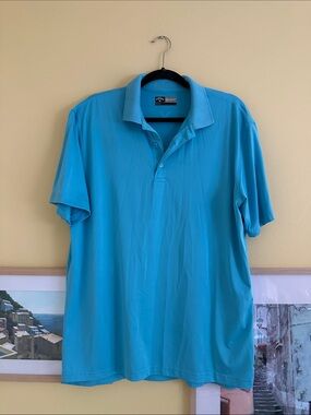 Callaway Men’s Aqua Blue Polo Shirt